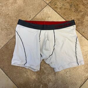 Calvin Klein White and Red Boxer Briefs